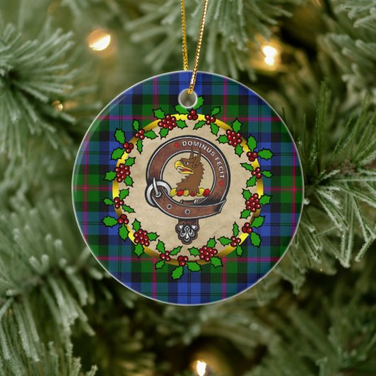 Baird Clan Badge & Tartan Persoonlijke mas Keramisch Ornament (Boom)