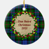 Baird Clan Badge & Tartan Persoonlijke mas Keramisch Ornament (Achterkant)