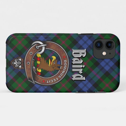 Baird Clan Badge & Tartan Phone Case (Achterkant (horizontaal))