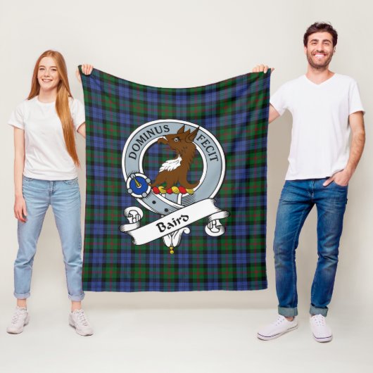 Baird Clan Badge Tartan Pset Fleece Deken (In situ)