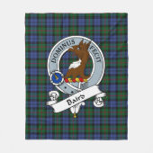 Baird Clan Badge Tartan Pset Fleece Deken (Voorkant)