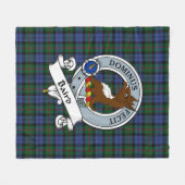 Baird Clan Badge Tartan Pset Fleece Deken (Voorkant (Horizontaal))