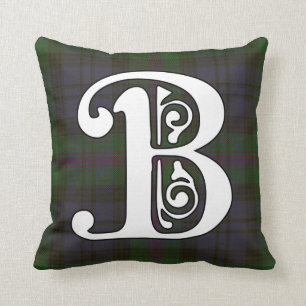 Baird Clan Tartan Monogram Kussen