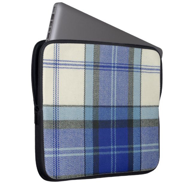 Baird Dress Blue Tartan Neopree Laptop Sleeve (Voorkant Rechts)