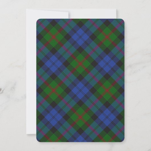 Baird Dress Clan Tartan Scottish Plaid Kaart (Achterkant)