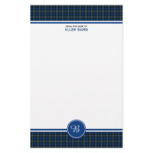 Baird Family Tartan Blue en Green Pset Monogram