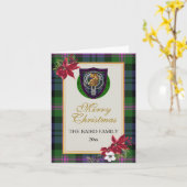 Baird Schotse Clan Tartan & Crest Kaart (Gele Bloem)