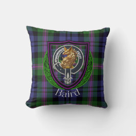 Baird Schotse Clan Tartan & Crest Kussen
