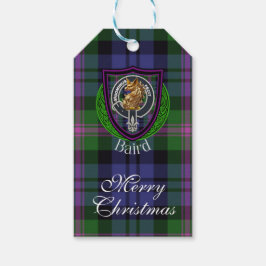 Baird Schotse Clan Tartan & Wapen Cadeaulabel