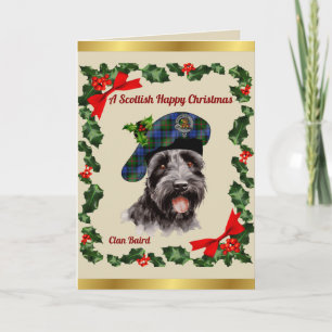 Baird Scottie Dog Gepersonaliseerde Xmas Kaart