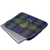 Baird Scottish Clan Tartan and Crest  Laptop Sleeve (Voorkant onderkant)