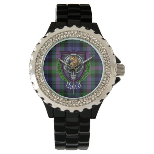 Baird Scottish Clan Tartan & Crest Horloge (Voorkant)