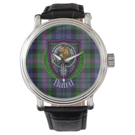 Baird Scottish Clan Tartan & Crest Horloge
