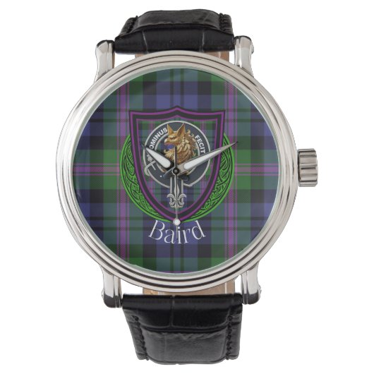 Baird Scottish Clan Tartan & Crest Horloge (Voorkant)
