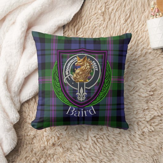 Baird Scottish Clan Tartan & Crest Kussen (Deken)