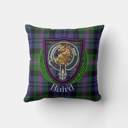 Baird Scottish Clan Tartan & Crest Kussen (Achterkant)