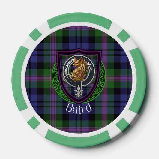 Baird Scottish Clan Tartan & Crest Poker Chips (Achterkant)