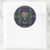Baird Scottish Clan Tartan & Crest Ronde Sticker (Tas)