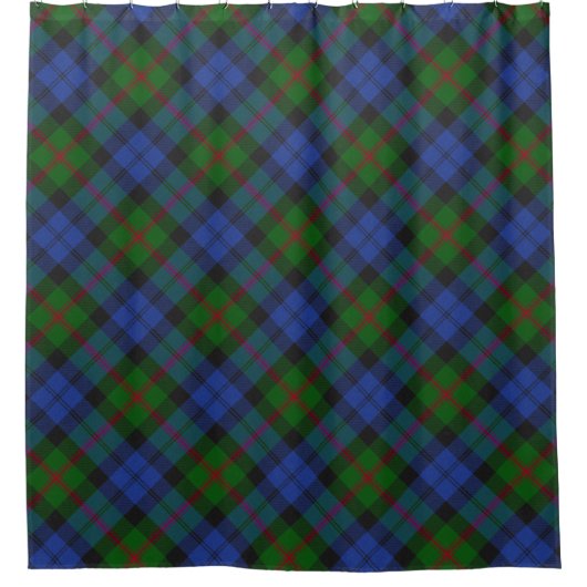 Baird Scottish Clan Tartan Pset Pattern Douchegordijn (Voorkant)