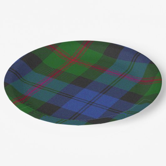 Baird Scottish Clan Tartan Pset Pattern Papieren Bordje (Gekanteld)