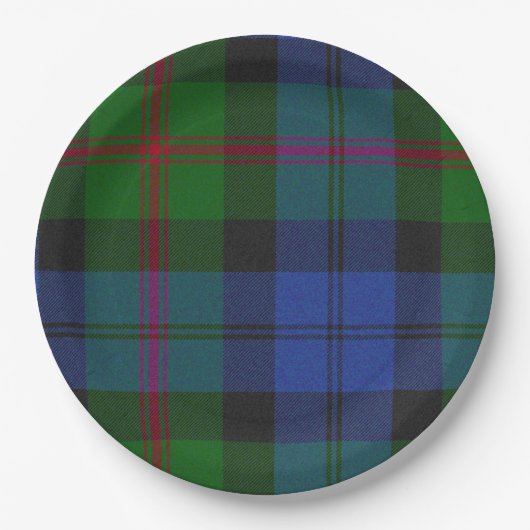 Baird Scottish Clan Tartan Pset Pattern Papieren Bordje (Voorkant)