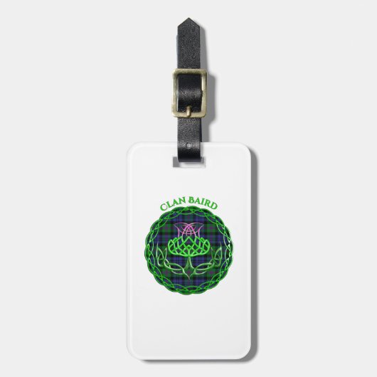 Baird Scottish Tartan Celtic Thistle Bagagelabel (Voorkant verticaal)