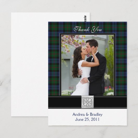Baird Tartan Wedding Dank u Briefkaart (Voorkant / Achterkant)
