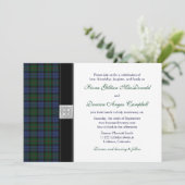 Baird Tartan Wedding Invitation Kaart (Staand voorkant)