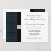 Baird Tartan Wedding Invitation Kaart (Voorkant / Achterkant)