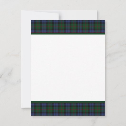 Baird Tartan Wedding Save the Date Kaart (Achterkant)