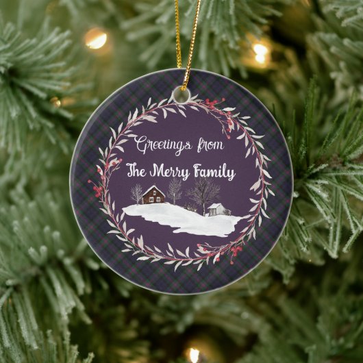 Baird Weathered Original Scottish Tartan Keramisch Ornament (Boom)