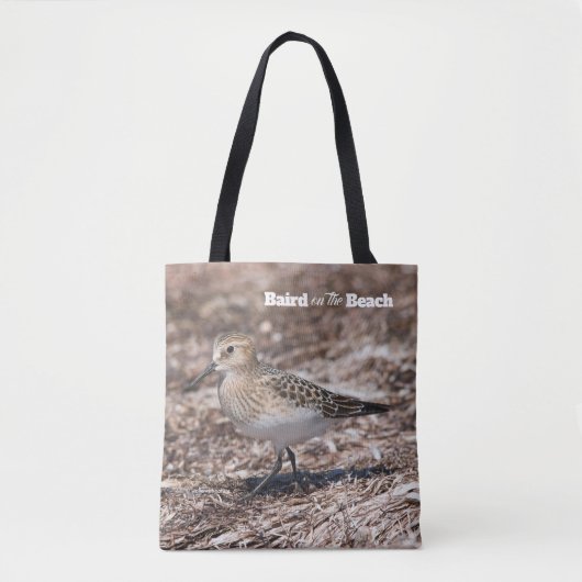 Baird's Sandpiper Shorebird op het strand Tote Bag (Voorkant)