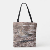 Baird's Sandpiper Shorebird op het strand Tote Bag (Achterkant)