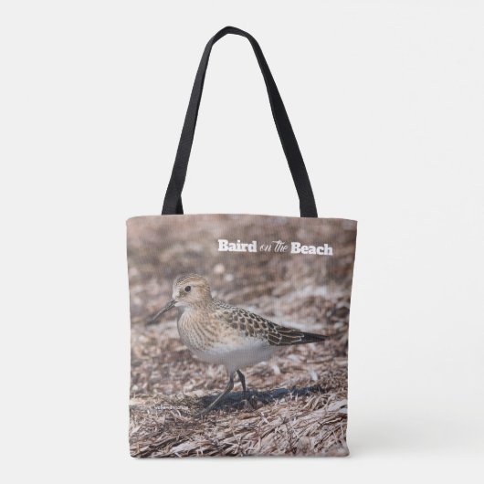 Baird's Sandpiper Shorebird op het strand Tote Bag (Achterkant)