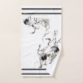 Bairei Crane Bird Wildlife Japan Bath Towel Set Bad Handdoek (Handdoek)