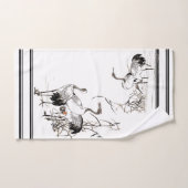 Bairei Crane Bird Wildlife Japan Bath Towel Set Bad Handdoek (Handdoek)