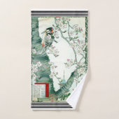 Bairei Woodpecker Cherry Japans keukenstel Bad Handdoek (Handdoek)