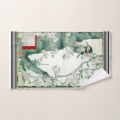 Bairei Woodpecker Cherry Japans keukenstel Bad Handdoek (Handdoek)