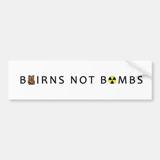 BAIRNS NIET BOMBS BUMPERSTICKER (Voorkant)