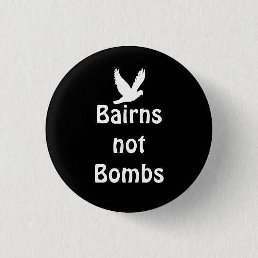 Bairns not Bombs Scottish Independence Dove Button (Voorkant)