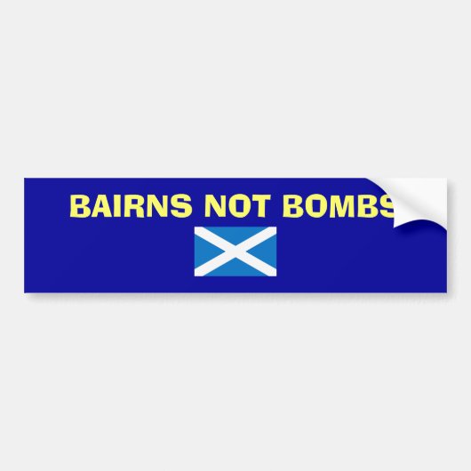 Bairns not Bombs Scottish Independence Sticker (Voorkant)