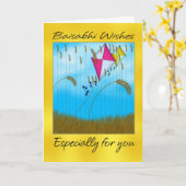 Baisakhi - Wenskaart Vaisakhi Kaart (Gele Bloem)