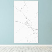 Baise Stadsplattegrond Afdrukken, Guangxi China Wa Canvas Afdruk (Insitu (Houten vloer))