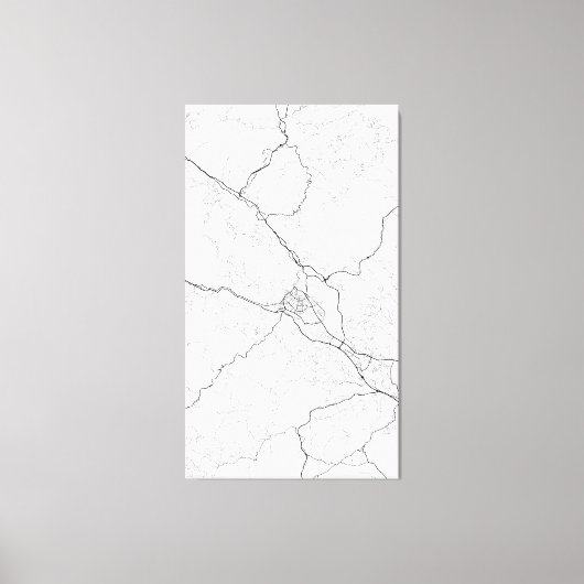 Baise Stadsplattegrond Afdrukken, Guangxi China Wa Canvas Afdruk (Voorkant)