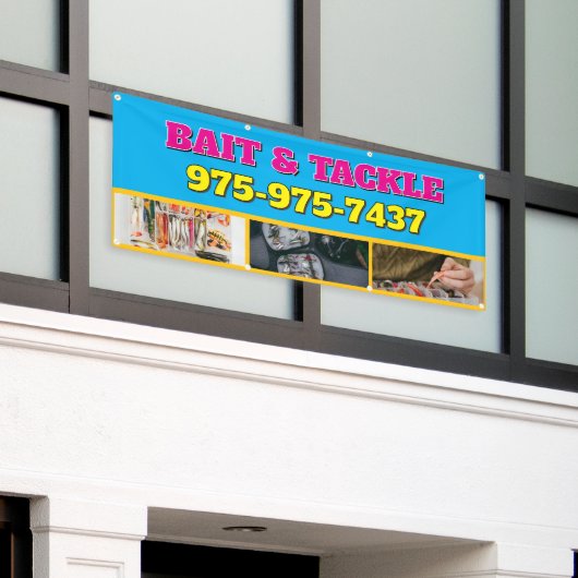 Bait and Tackle Custom Banner (Buitenkant Gebouw)