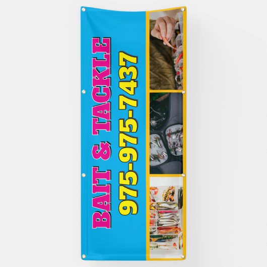 Bait and Tackle Custom Banner (Verticaal)