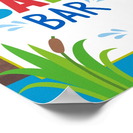 Bait Bar Onderteken Big One-vispartij voedselbord Poster (Hoek)