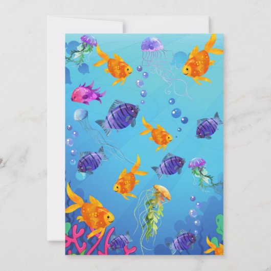 Bait Birthday Invitation Kaart (Achterkant)