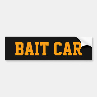 BAIT CAR BUMPERSTICKER - ZWART EN ORANJE