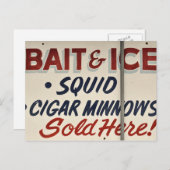 Bait Shop Sign Briefkaart (Voorkant / Achterkant)